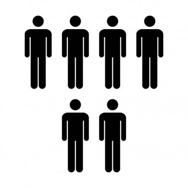 İnsanlar Icon - erkekler takım glif sembolü piktogram illüstrasyon vektör grubu