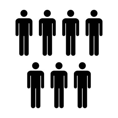 İnsanlar Icon - erkekler takım glif sembolü piktogram illüstrasyon vektör grubu