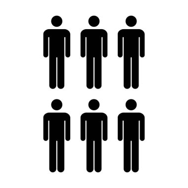 İnsanlar Icon - erkekler takım glif sembolü piktogram illüstrasyon vektör grubu