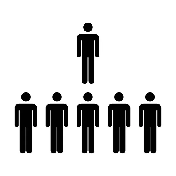 Icône Personnes - Groupe vectoriel d'hommes Illustration de pictogramme de symbole de glyphe d'équipe — Image vectorielle
