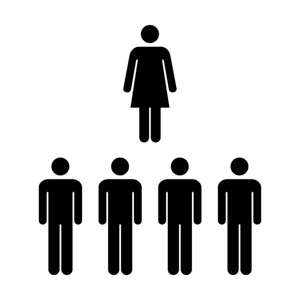 People Icon - Groupe vectoriel d'hommes et de femmes Illustration du pictogramme de l'équipe — Image vectorielle