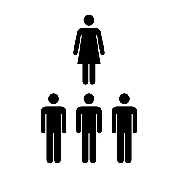 People Icon - Groupe vectoriel d'hommes et de femmes Illustration du pictogramme de l'équipe — Image vectorielle