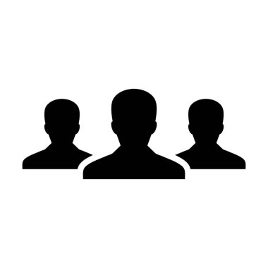 Takım simge vektör kullanıcı grubu insanlar glif piktogram şekil