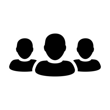 Takım simge vektör kullanıcı grubu insanlar glif piktogram şekil