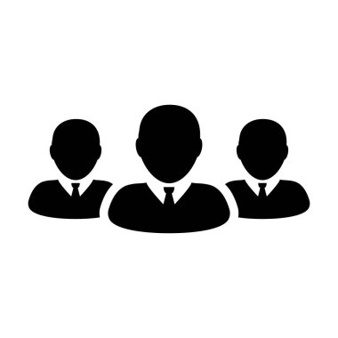 Takım simge vektör kullanıcı grubu insanlar glif piktogram şekil