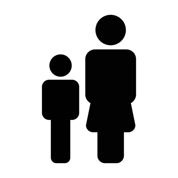 Famiglia Icona Vettoriale Colore Piatto Persone Accedi Glyph Pittogramma Simbolo — Vettoriale Stock