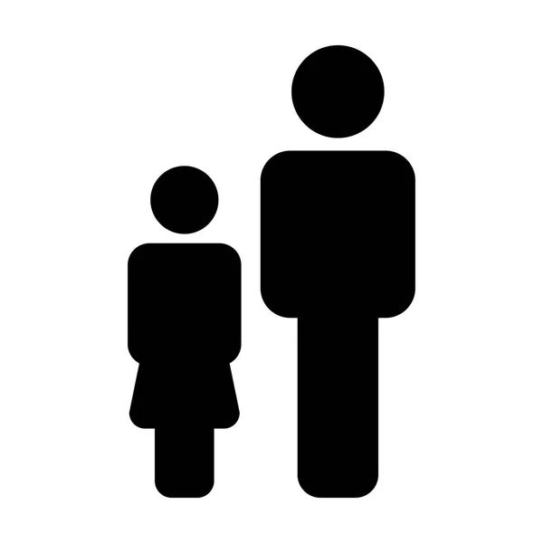 Family Icon Vector Flat Color Pessoas Entrar Glyph Pictogram Symbol —  Vetores de Stock