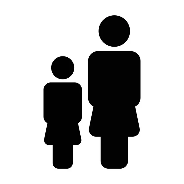Family Icon Vector Flat Color Pessoas Entrar Glyph Pictogram Symbol —  Vetores de Stock