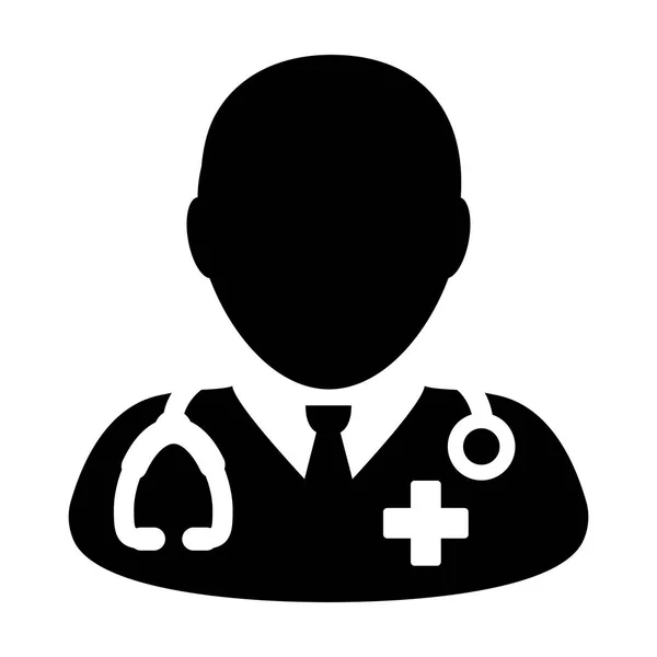 Ο γιατρός εικονίδιο διάνυσμα ιατρικές διαβουλεύσεις αρσενικό γιατρό πρόσωπο Av — Διανυσματικό Αρχείο