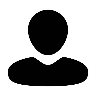 Kullanıcı simge vektör erkek kişi sembolü profil Avatar oturum açma düz renk glif piktogram illüstrasyon