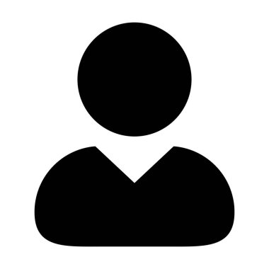 Kullanıcı simge vektör erkek kişi sembolü profil Avatar oturum açma düz renk glif piktogram illüstrasyon