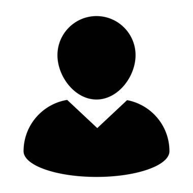 Kullanıcı simge vektör erkek kişi sembolü profil Avatar oturum açma düz renk glif piktogram illüstrasyon