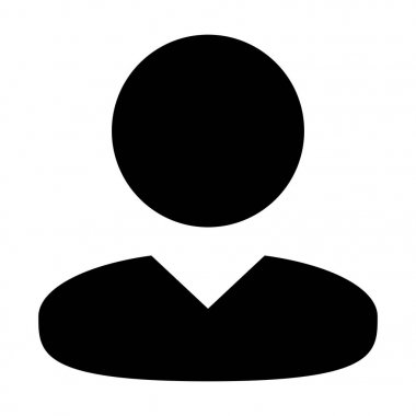 Kullanıcı simge vektör erkek kişi sembolü profil Avatar oturum açma düz renk glif piktogram illüstrasyon