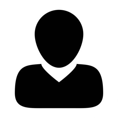 Kullanıcı simge vektör erkek kişi sembolü profil Avatar oturum açma düz renk glif piktogram illüstrasyon