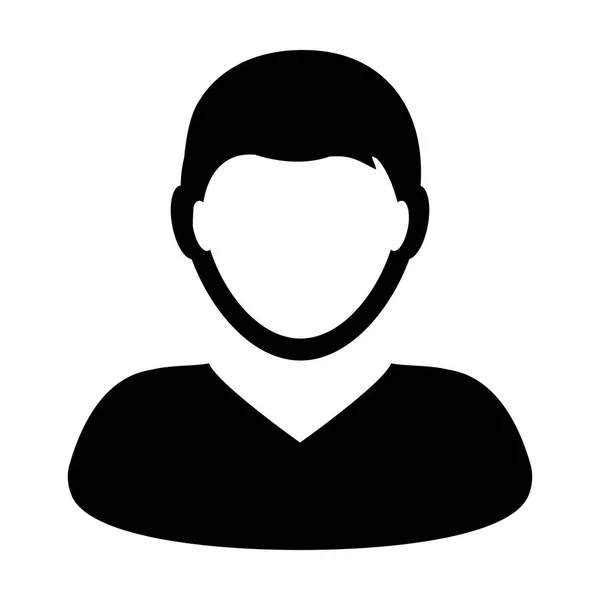 Utente Icona Vettoriale Maschio Persona Simbolo Profilo Avatar Accedi Pittogramma glifo a colori piatti illustrazione — Vettoriale Stock