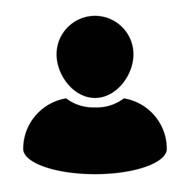 Kullanıcı simge vektör erkek kişi sembolü profil Avatar oturum açma düz renk glif piktogram illüstrasyon