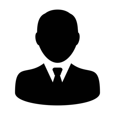 Kullanıcı simge vektör erkek kişi sembolü profil Avatar oturum açma düz renk glif piktogram illüstrasyon