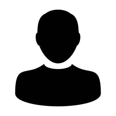 Kullanıcı simge vektör erkek kişi sembolü profil Avatar oturum açma düz renk glif piktogram illüstrasyon