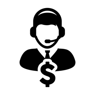 Servis simge vektör dolar işareti bankacılık ve finansal çevrimiçi destek