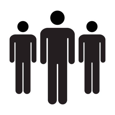 İş Infographcs glif piktogram resimde insanlar simge vektör erkekler grup simgesi