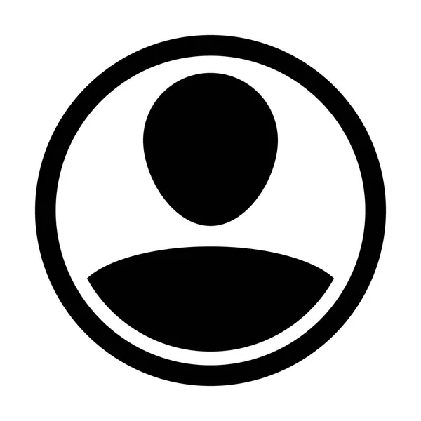 Символ иконки Вектор Мужчины Символ Профиль круга Аватар Знак плоского цвета Иллюстрация Glyph Pictogram — стоковый вектор