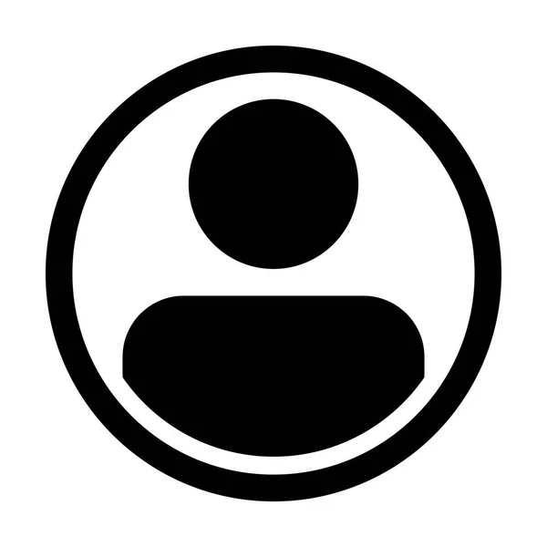 アイコン ベクトル男性人シンボル プロファイル円のアバターのユーザーのサインイン フラット カラー グリフ ピクトグラム イラスト — ストックベクタ