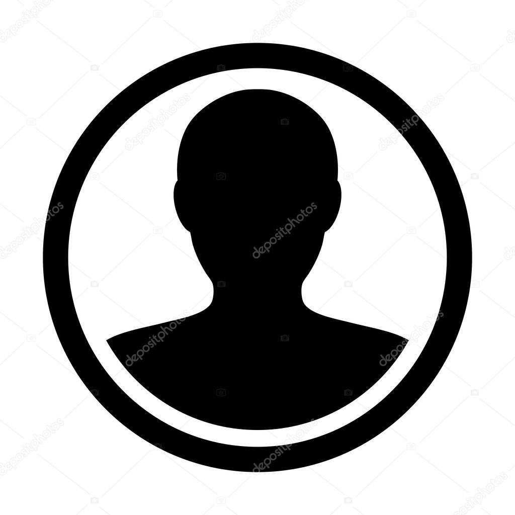 User Icon Vector Male Person Symbol Profile Circle Avatar Sign  in Flat Color Glyph Pictogram illustration