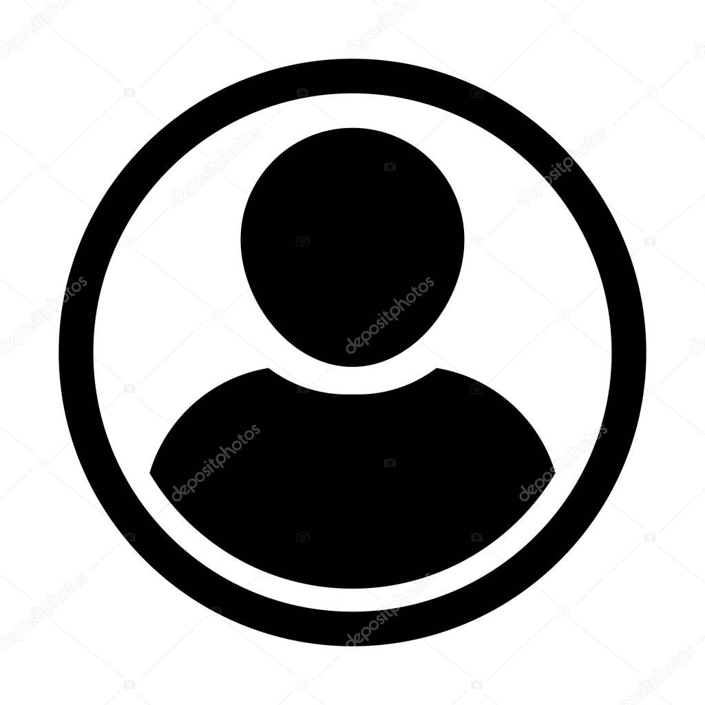 User Icon Vector Male Person Symbol Profile Circle Avatar Sign  in Flat Color Glyph Pictogram illustration