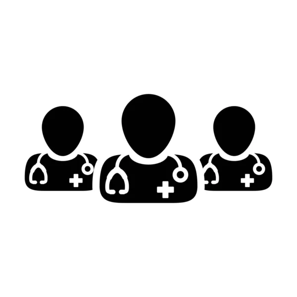 急救图标向量组的医生人男性形象形象形象为医疗和健康咨询用象形文字图解 — 图库矢量图片