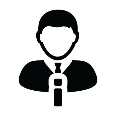 Bilgi simgesi erkek vektörü profil avatarı iş için bilgi sembolü içeren bir kabartma resim çizimi