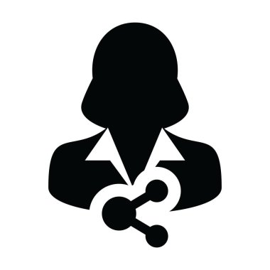 İletişim ikonu vektörü erkek profil avatarı paylaşım sembolü bir kabartma resimleme