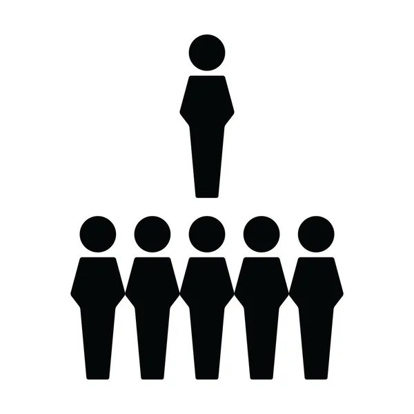 Hr ícone vetor grupo masculino de pessoas símbolo avatar para pessoas de gestão de negócios em cor plana glifo pictograma ilustração —  Vetores de Stock