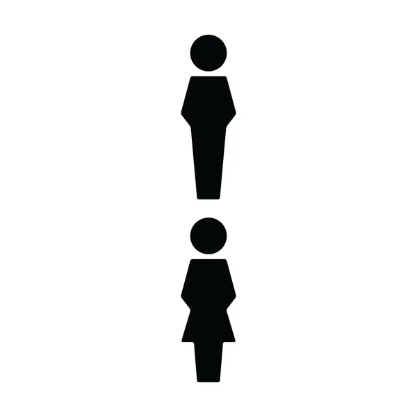 Icône de partenariat vecteur homme et femme groupe de personnes symbole avatar pour les personnes de gestion d'entreprise en illustration de pictogramme de glyphe de couleur plate — Image vectorielle