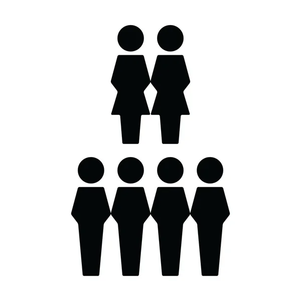 Οικογενειακό εικονίδιο διάνυσμα αρσενικό και θηλυκό ομάδα ανθρώπων σύμβολο avatar άτομα σε επίπεδο χρώμα glyph εικονογραφία — Διανυσματικό Αρχείο