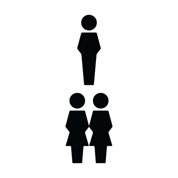 Liderlik ikonu erkek ve kadın grup insan temsilcileri iş yönetimi avatarı düz renk çizimi resimlemesi — Stok Vektör