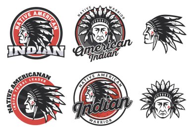 Amerika yerli dizi yuvarlak logosu, armalar ve Amblemler.