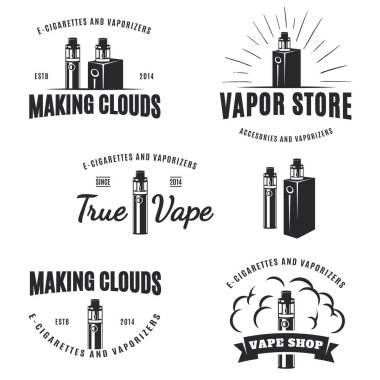 Vape logo, amblem ve rozetleri.