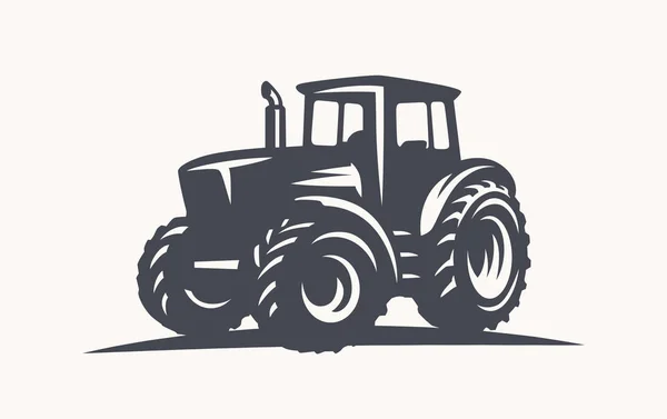 Modern Traktor Illustration Vit Bakgrund — Stock vektor