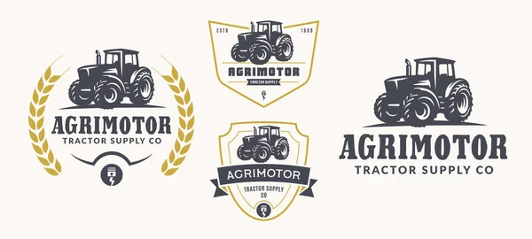 Set of farm logo, emblems, and badges. — Stock Vector
