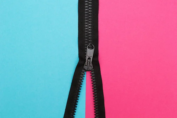 Zip collegata rosa e blu — Foto Stock