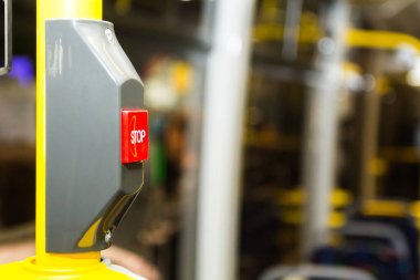 Londra şehir otobüs, toplu taşıma durdur düğmesi