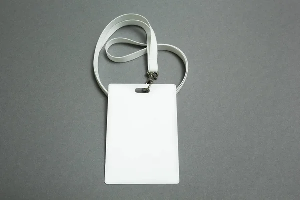 Kordon ve rozeti. Konferans rozeti. Pla şablonunda boş rozeti