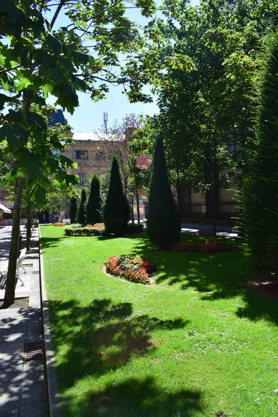 Bahar yeşil bahçeler.