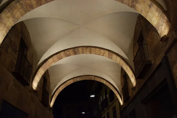 Arcos iluminados de Salamanca . — Fotografia de Stock