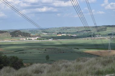 Elektrik hattı ile yetiştirme alanlarında.