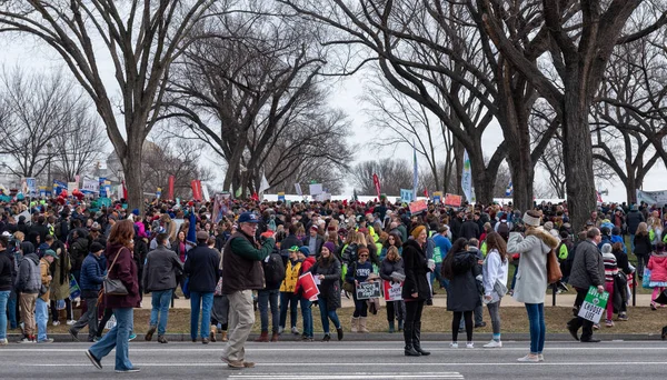 人们聚集在华盛顿参加一年一度的& quot;生命大游行& quot;, — 图库照片