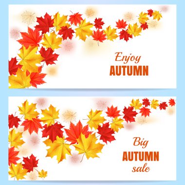 Sonbahar satışı yatay büyük başlığı