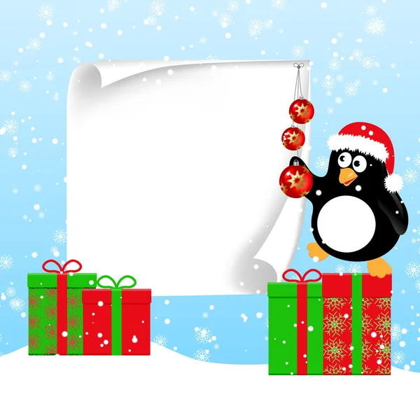 Winter horizontale banners met pinguïns. — Stockvector