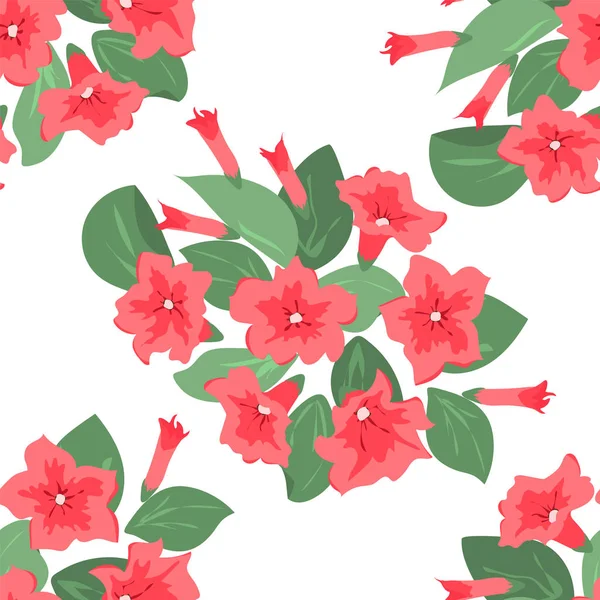 Naadloze bloemmotief in roze bloemen voor textiel print, boekomslag, behang, productie, wrap, scrapbooking — Stockvector