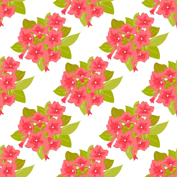 Квітковий безшовний візерунок у рожевих квітах для текстильного друку, обкладинки книг, шпалер, виробництва, обгортання, скрапбукінгу — стоковий вектор
